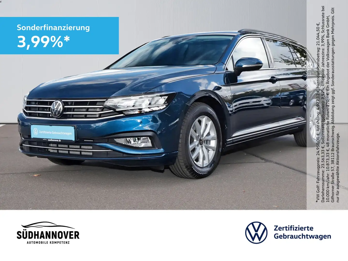 Volkswagen Passat Variant Business 2.0 TDI DSG AHK+NAVI+LED Blau - 1