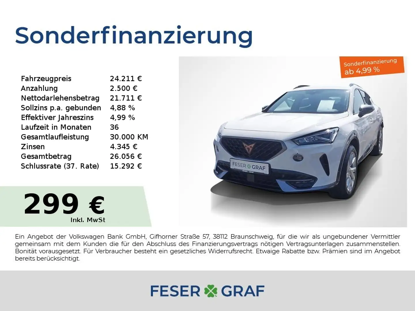 CUPRA Formentor 1.5 TSI DSG APP ACC LED SiHz Weiß - 1
