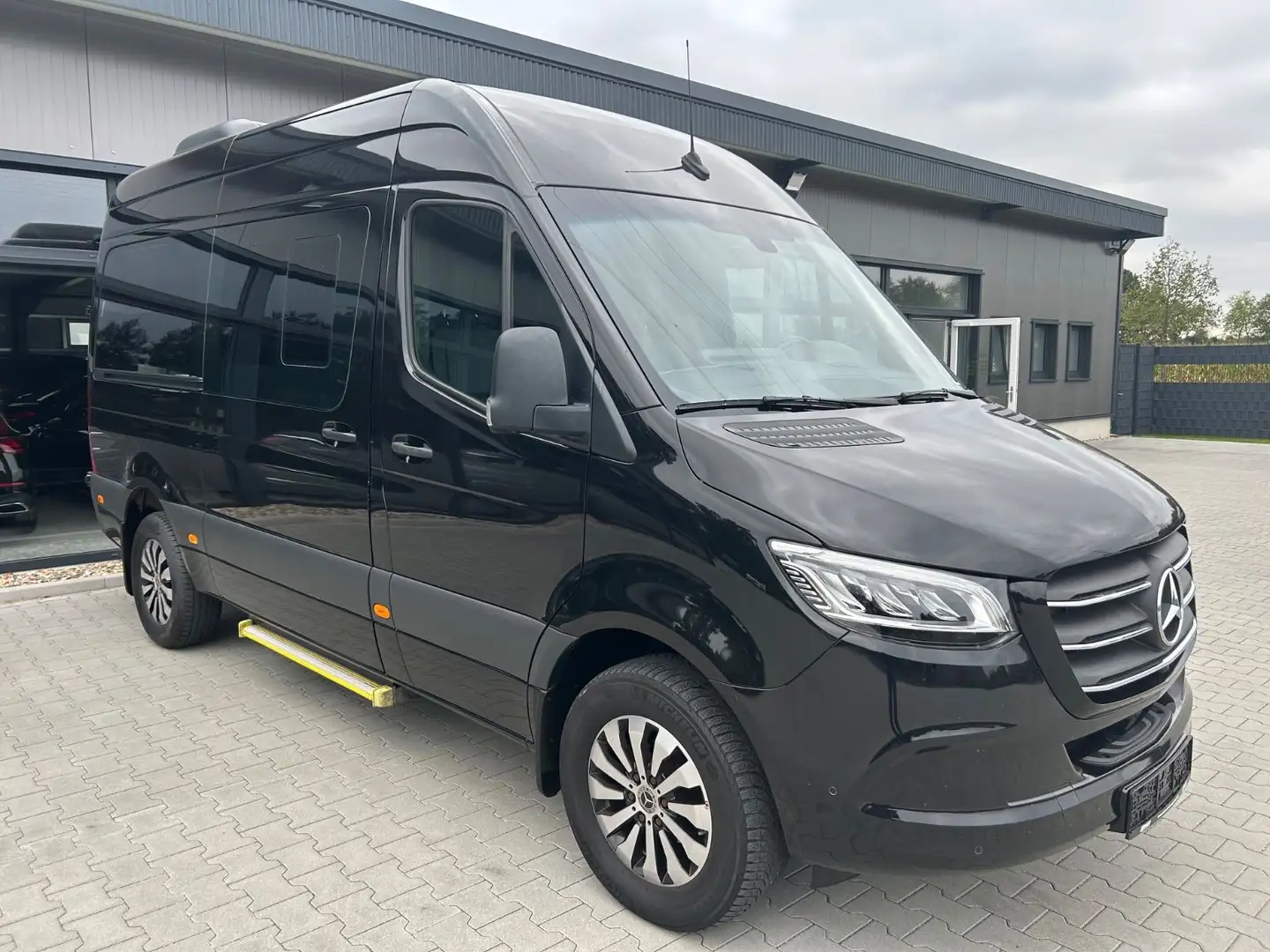 Mercedes-Benz Sprinter 317 Lang 2 H3 -9S-Tempo-Dachkl-360K-LED Schwarz - 1