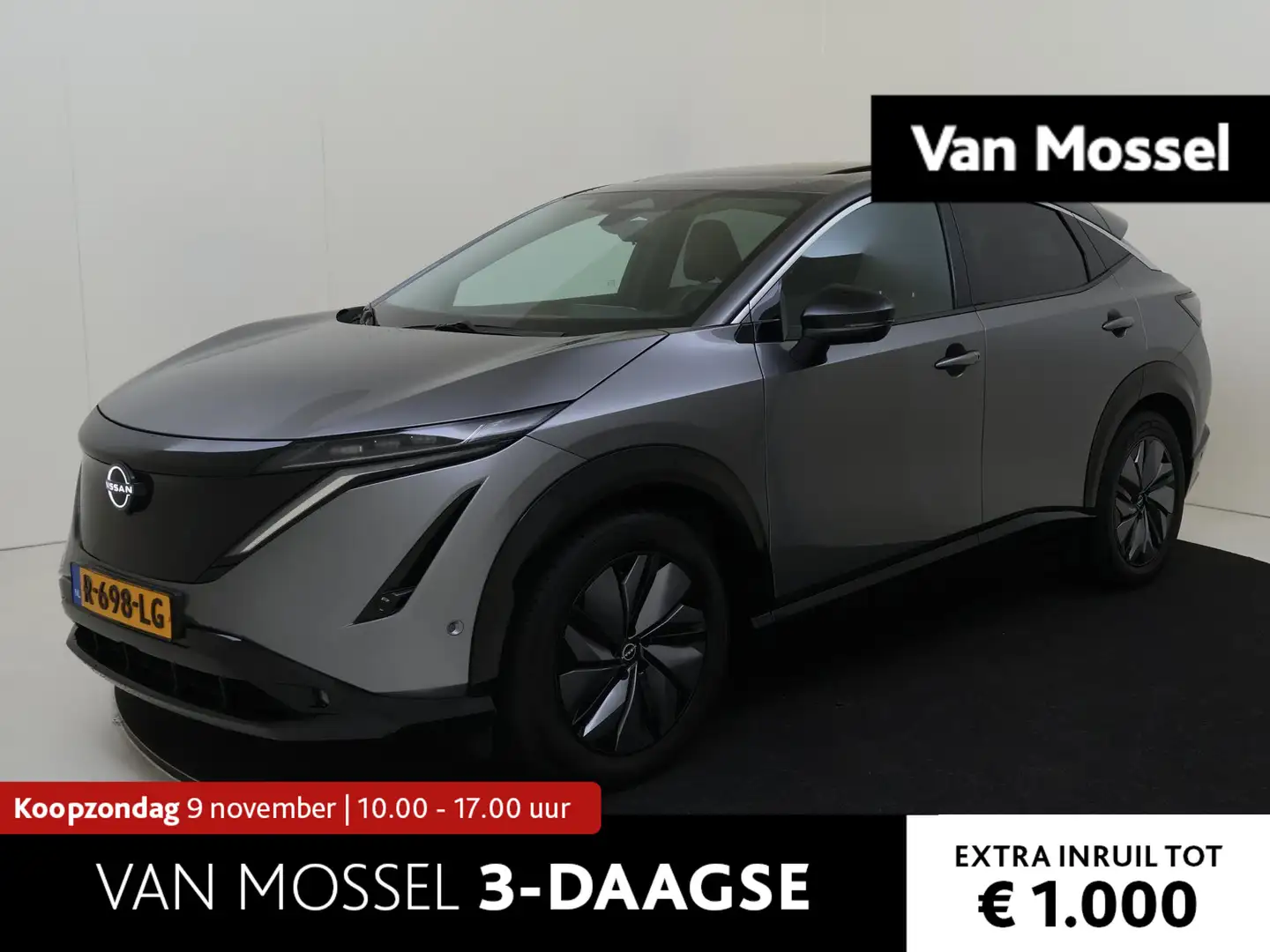 Nissan Ariya Evolve 91 kWh 242PK | Premium Cognac Leder Interie Gris - 1