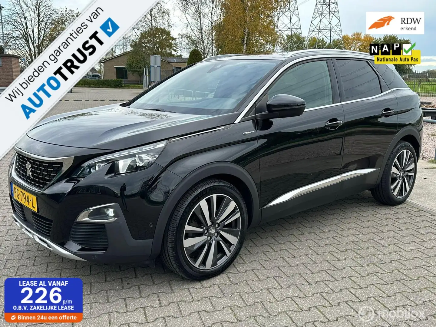 Peugeot 3008 1.2 PureTech GT Line/1EiG/NAP/LINE ASSIST/360 CAM/ Zwart - 1