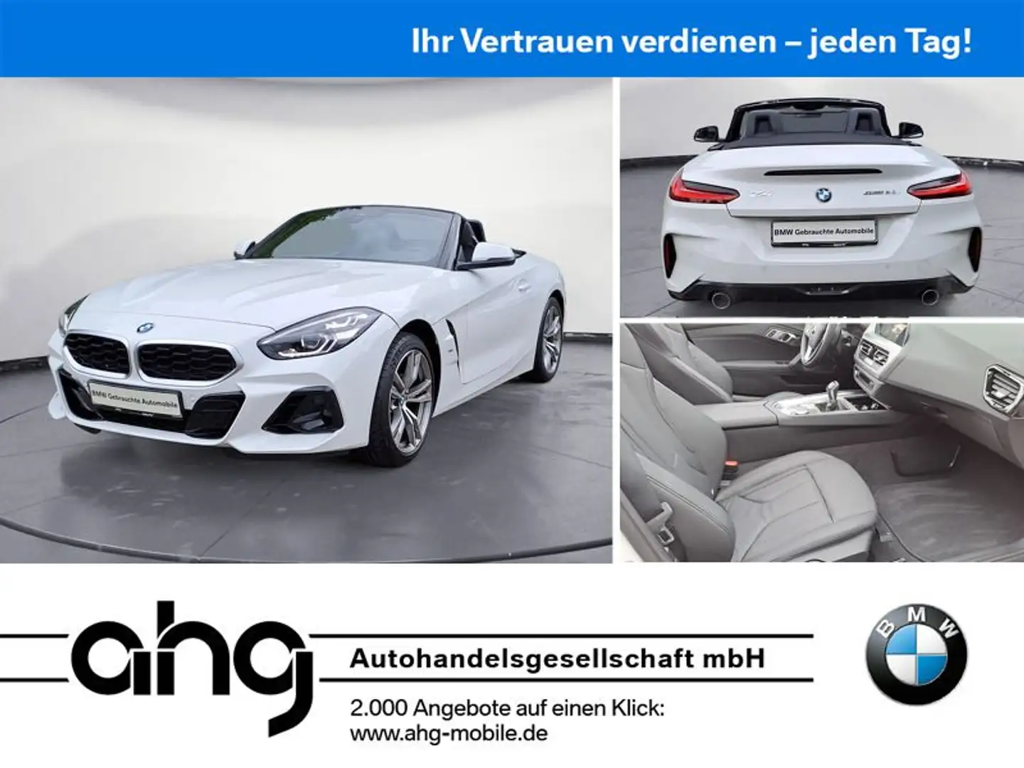 BMW Z4 sDrive20i Cabri o Navi Leder Bluetooth PDC M Weiß - 1