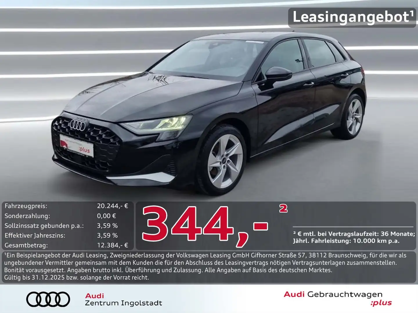 Audi A3 Sportback 30 TDI NAVI+ LED AHK 17" Advanced Schwarz - 1
