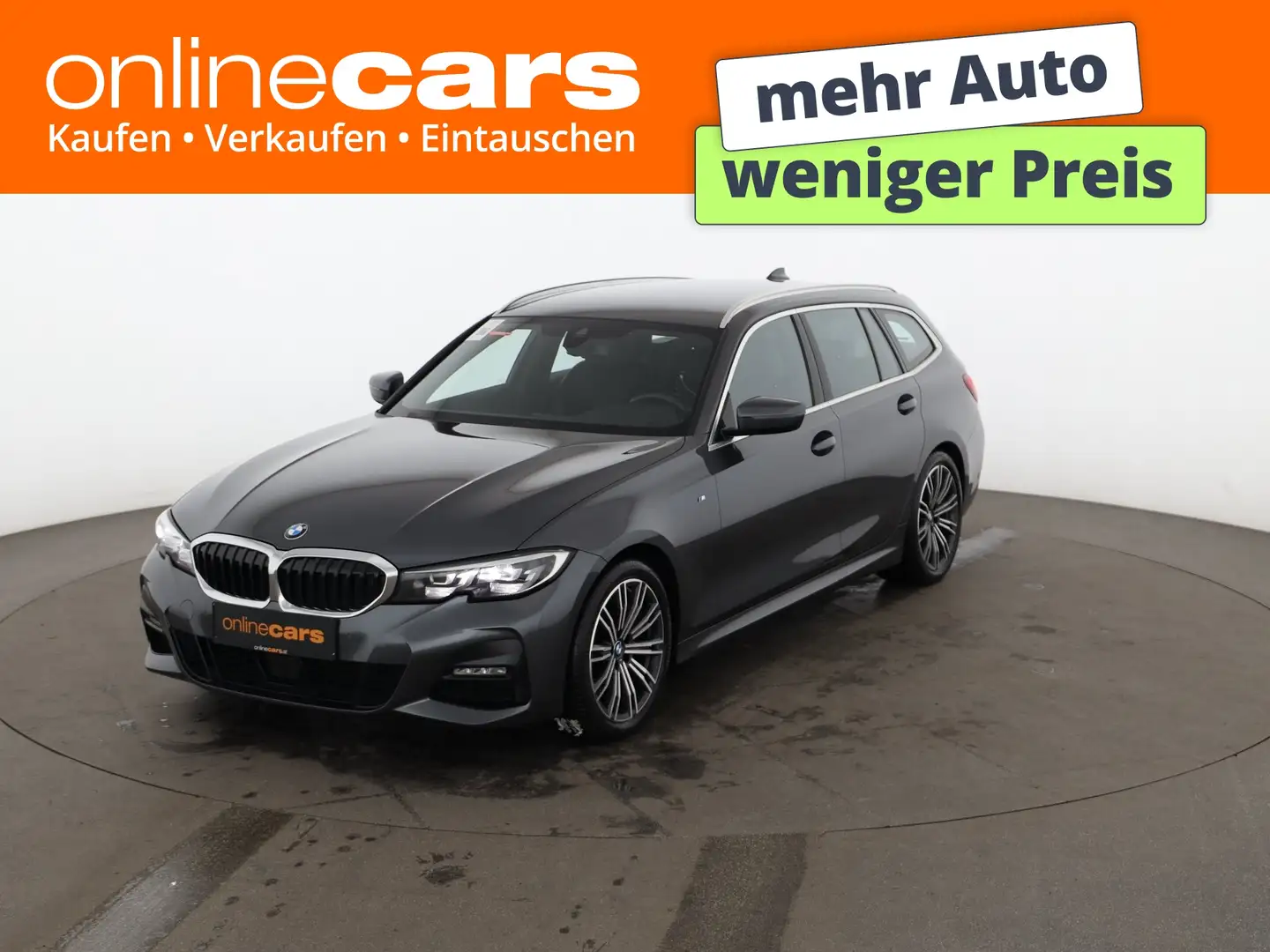 BMW 320 d Touring M-Sport Aut LED AHK RADAR LEDER NAVI Grau - 1