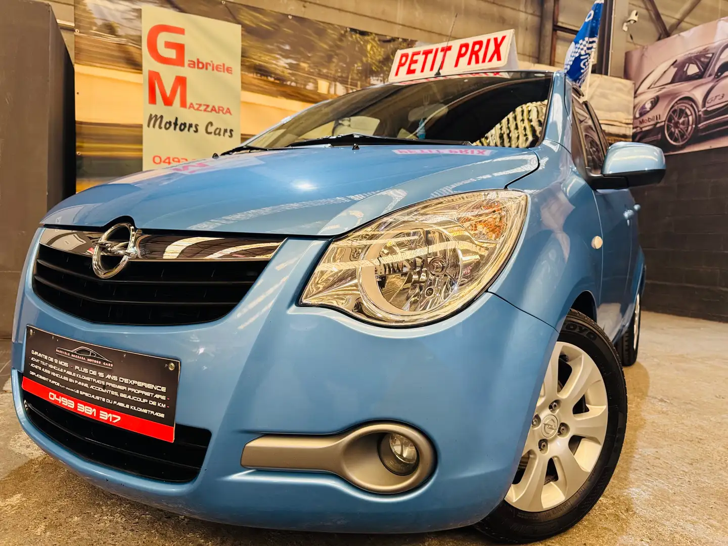Opel Agila 1.0i Essentia / Airco / Garantie 12 Mois Azul - 1