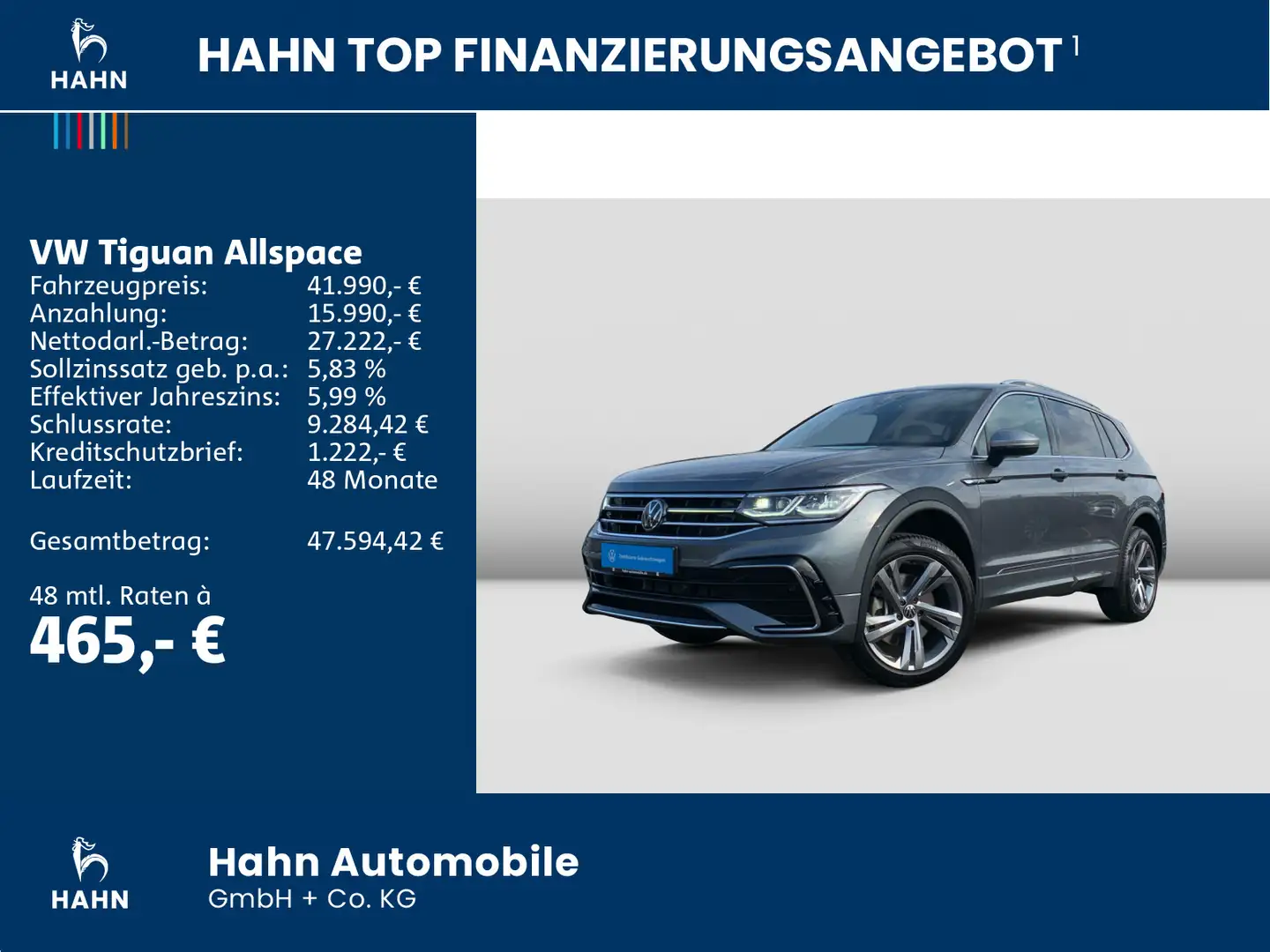 Volkswagen Tiguan Allspace 2.0TSI 4M DSG R-Line 7-Sitze AHK Grau - 2