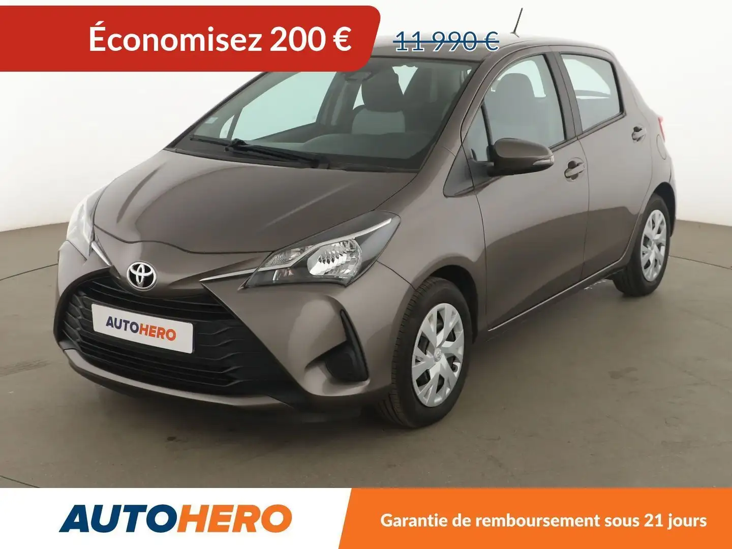 Toyota Yaris 1.0 VVT-i France Gris - 1