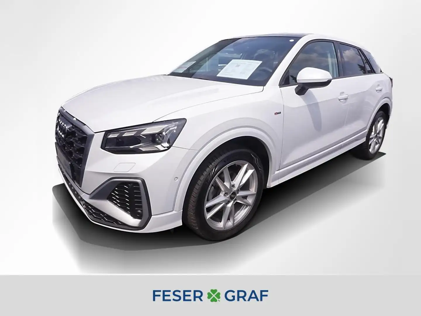 Audi Q2 35 TFSI S line Ext. Matrix Pano RüKa Sitzh. Blanc - 1
