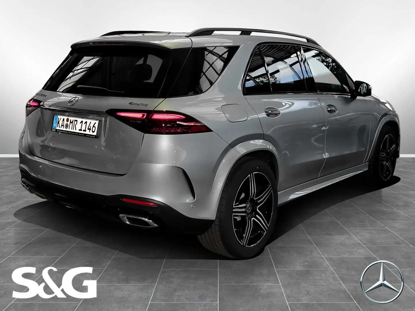 Mercedes-Benz GLE 300 d 4M AMG Night+MBUX+360°+Pano+AHK+Standh Silber - 2