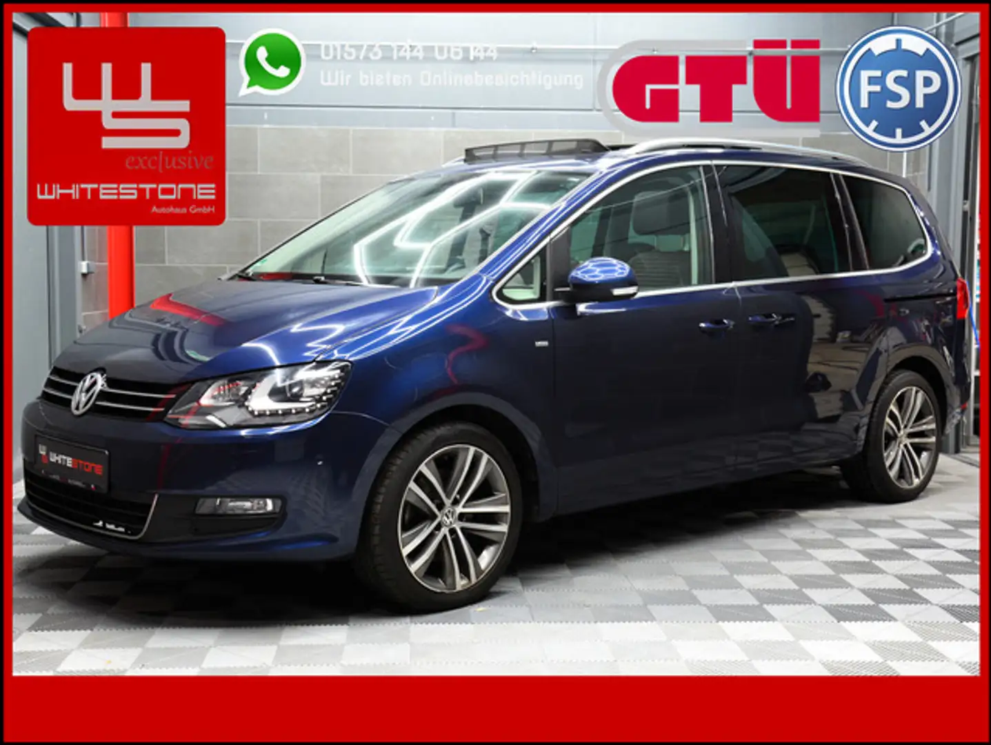 Volkswagen Sharan 2.0 TSI Aut Navi Pano Bi-Xenon R.-Cam AHK Blau - 1