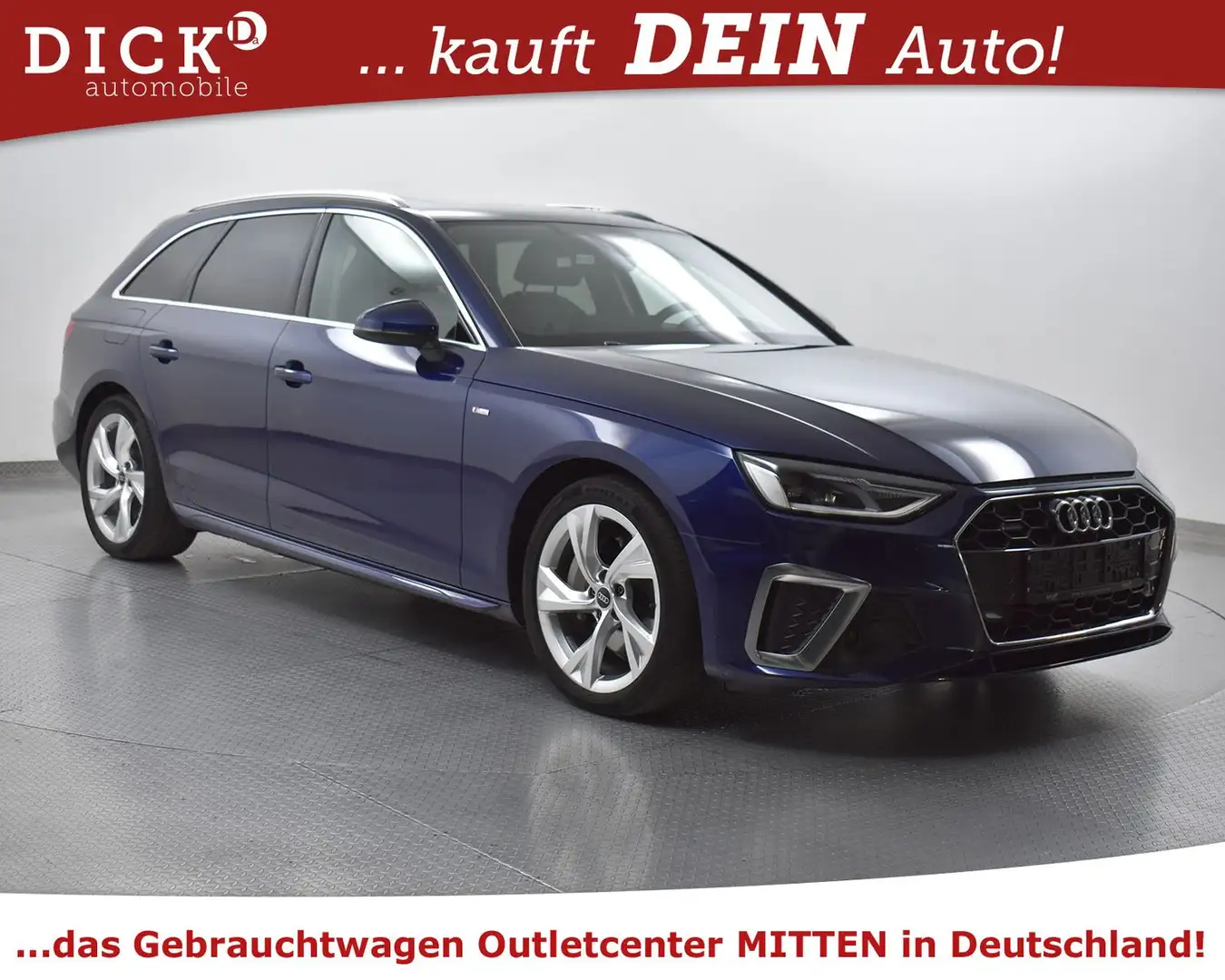 Audi A4 Av 40d Quatt S-Tr. S LINE+PANO+LED+ACC+LEDER+ Bleu - 1