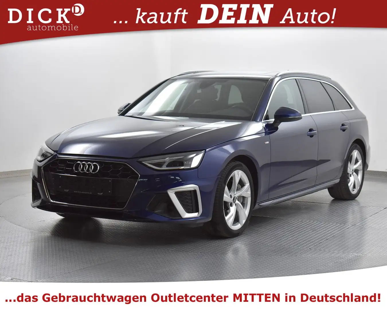 Audi A4 Av 40d Quatt S-Tr. S LINE+PANO+LED+ACC+LEDER+ Bleu - 2