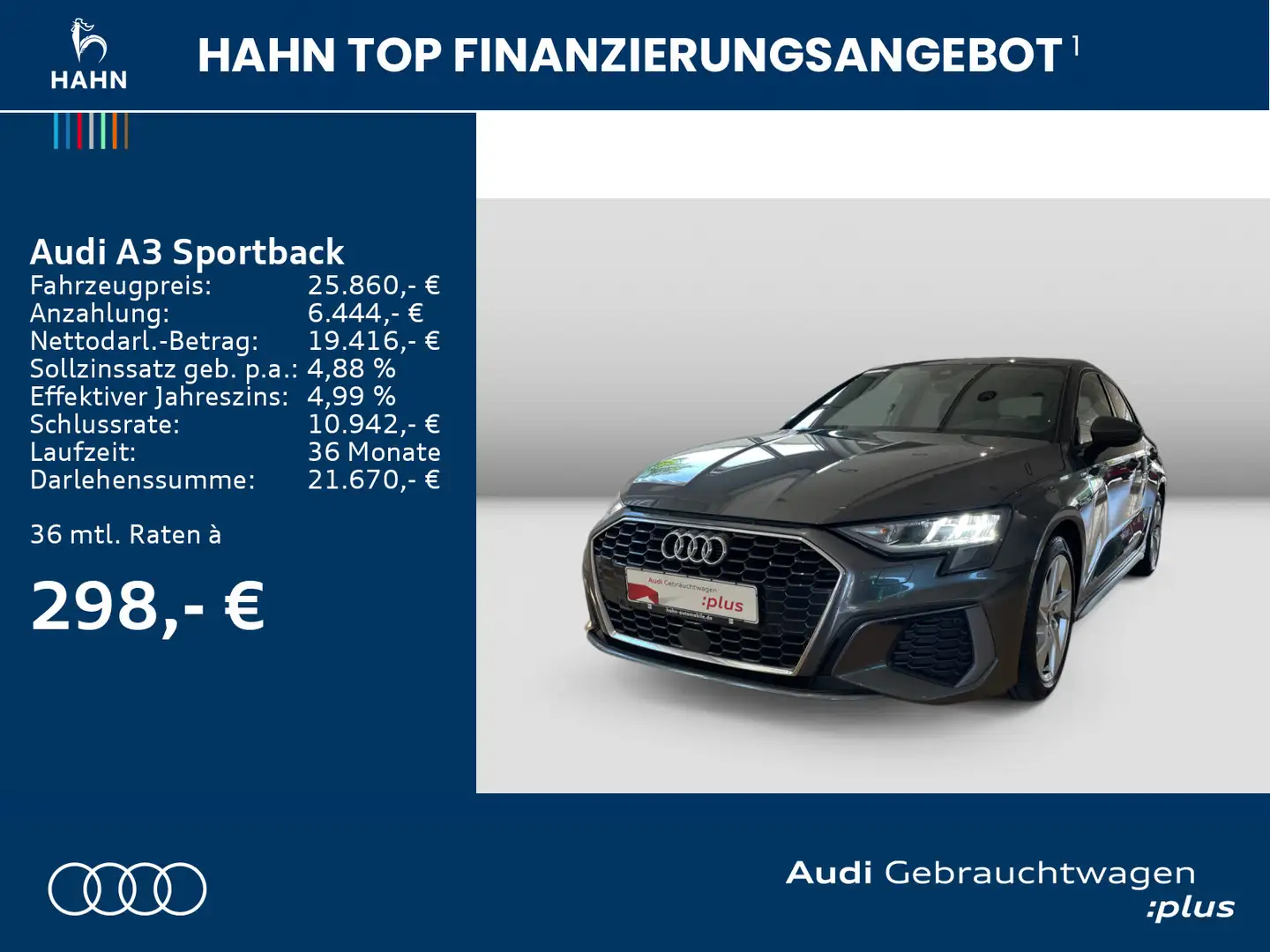 Audi A3 30TFSI S-trc S-line Memory CAM PDC Noir - 2