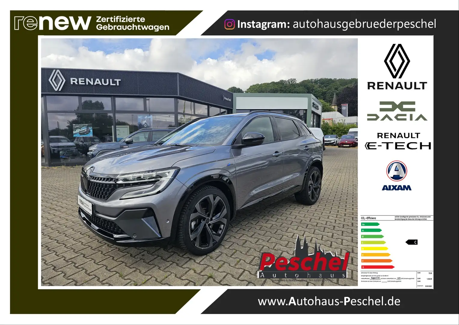 Renault Austral Iconic Esprit Alpine Hybrid 200 Pano Kamera 20" Grigio - 1
