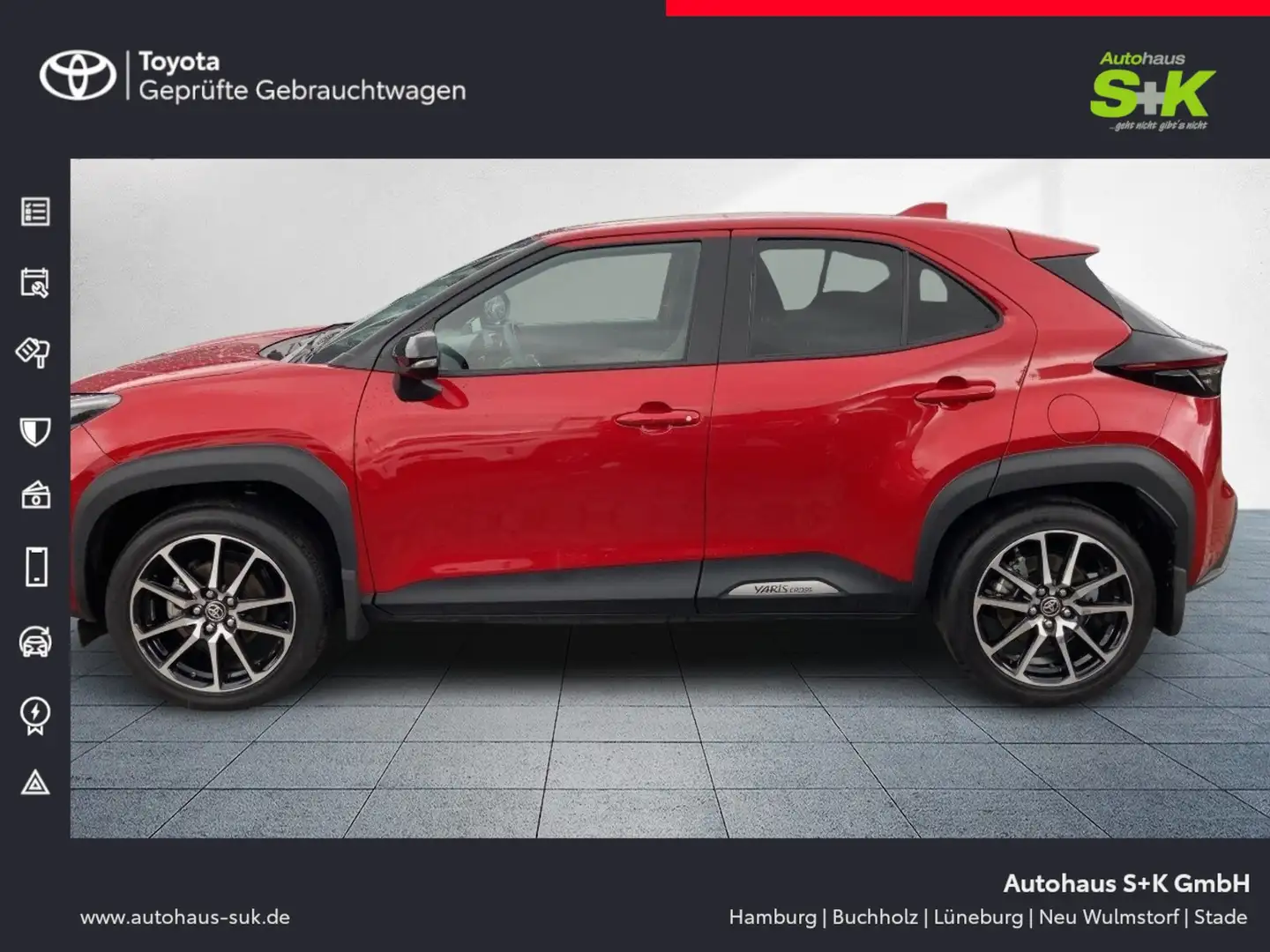 Toyota Yaris Cross 1.5 VVT-iE Hybrid GR Sport 2WD*8-fach* Rot - 1