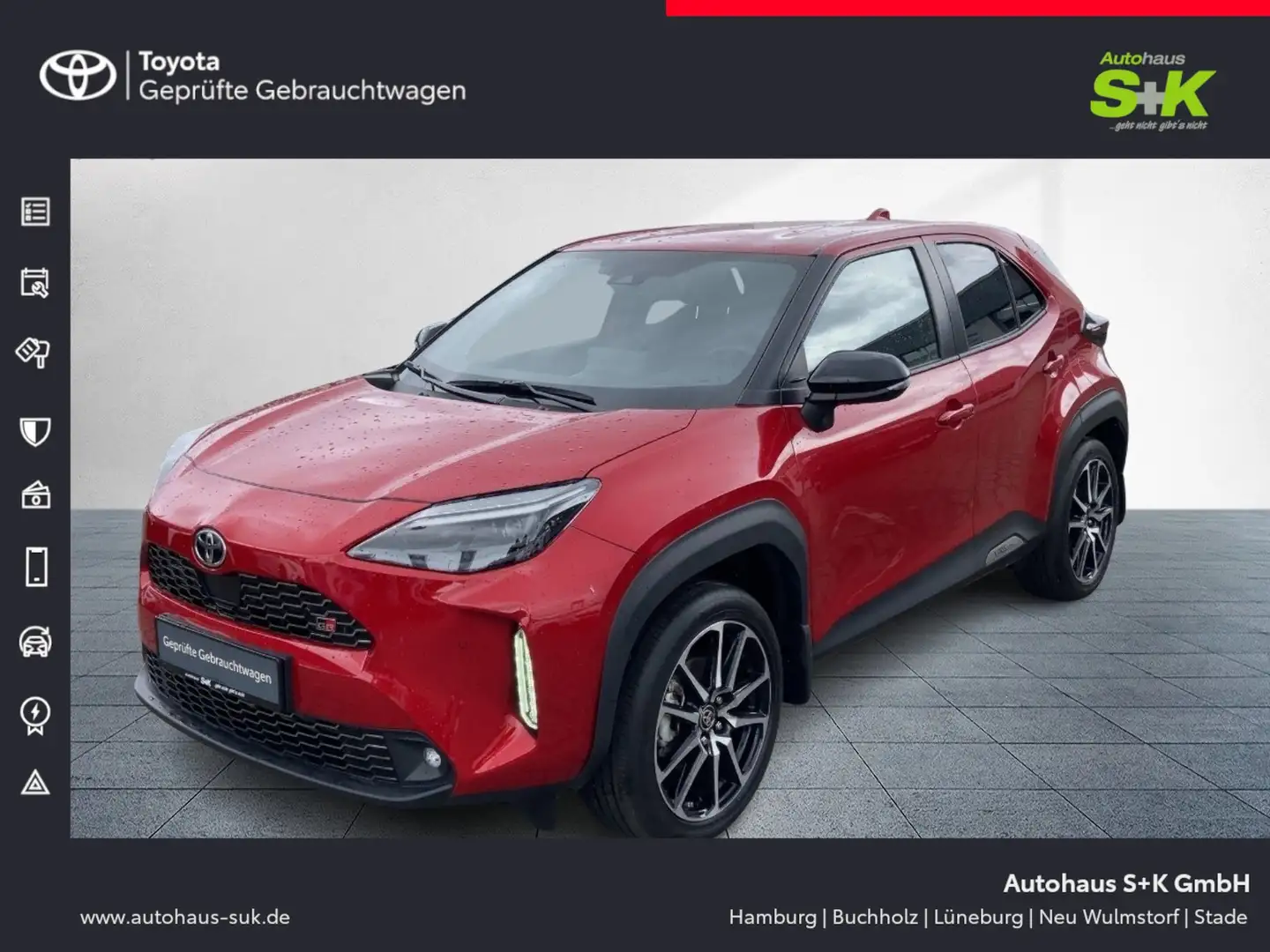 Toyota Yaris Cross 1.5 VVT-iE Hybrid GR Sport 2WD*8-fach* Rot - 1