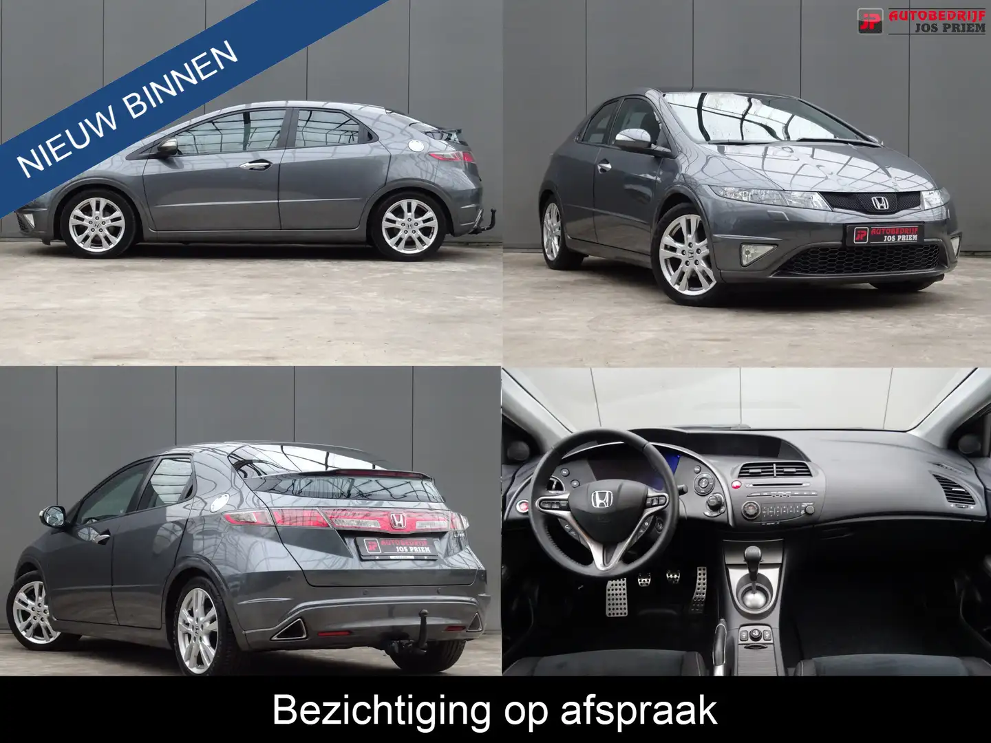 Honda Civic 1.8 Executive * PANORAMADAK * TREKHAAK !! Grijs - 1