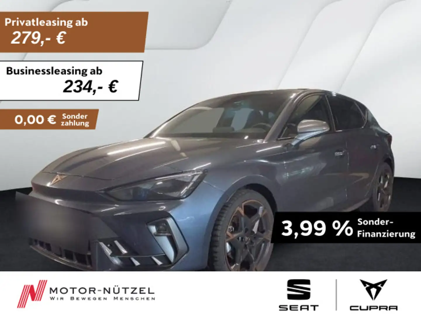 CUPRA Leon 1.5 eTSI DSG MATRIX+NAV+APP+ACC+SHZ+RFK+DCC Grau - 1