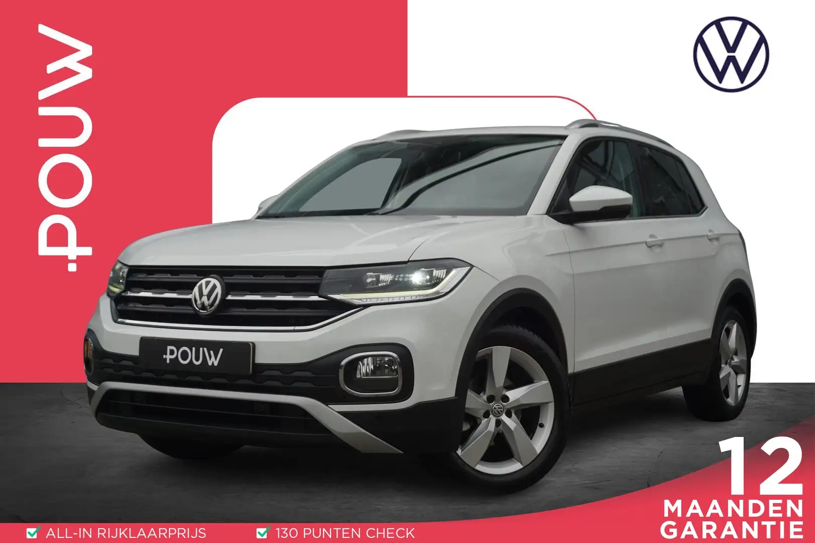 Volkswagen T-Cross 1.0 TSI 115pk Style DSG | Trekhaak | Navigatie | P Wit - 1