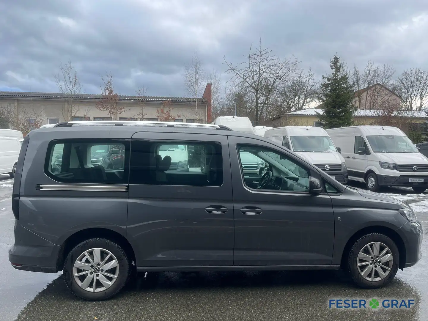 Volkswagen Caddy Life 7 Sitzer 1.5 TSI 7-DSG Navi Klima PDC AHK Grau - 2