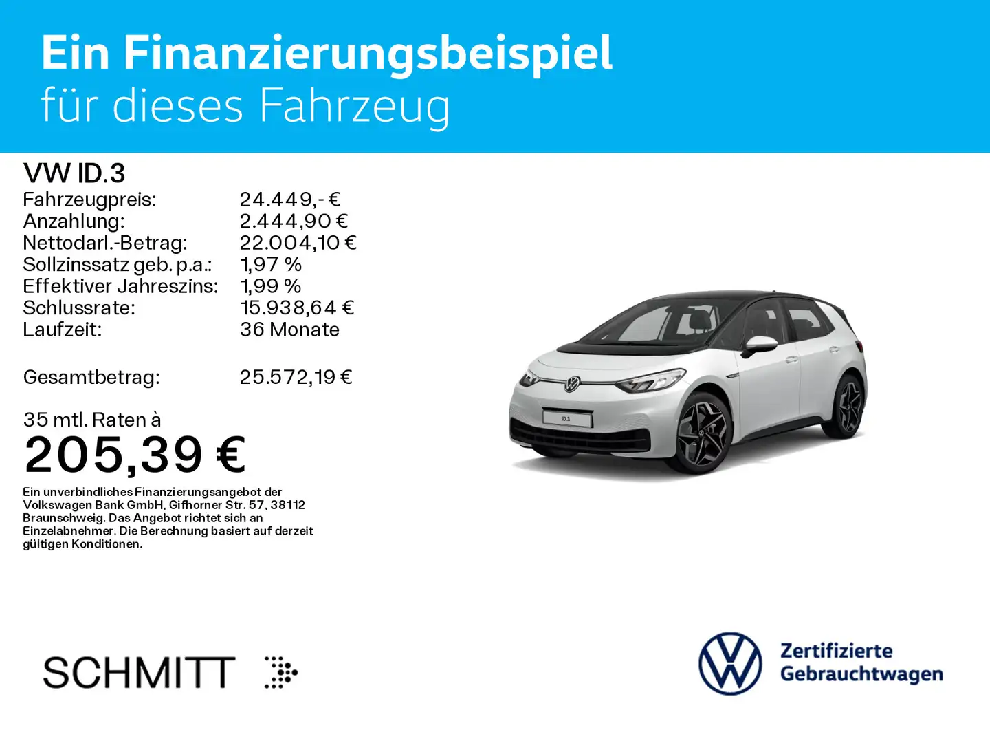 Volkswagen ID.3 Pro S*KAMERA*NAVI*KLIMA*SHZ*PDC*LED*19ZOLL Белый - 2