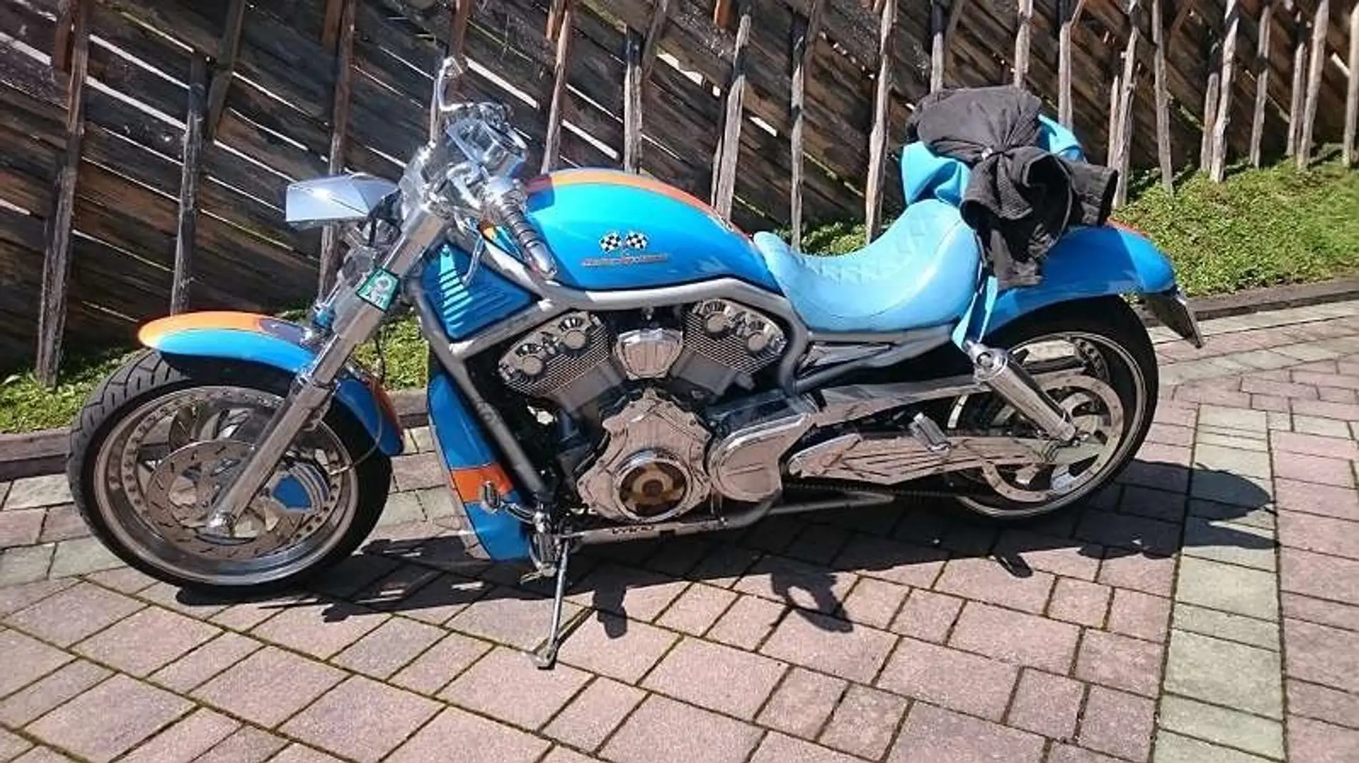Harley-Davidson V-Rod Custom Bike Albastru - 2