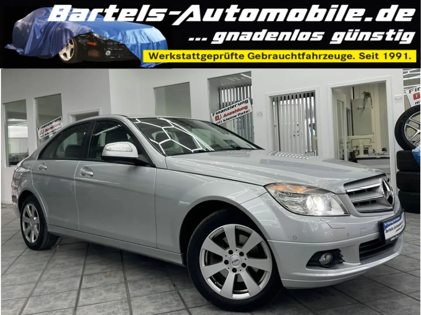 Mercedes-Benz C 200 Kompressor ohne TÜV... Bi-Xenon AHK Sitzh. Silber - 1