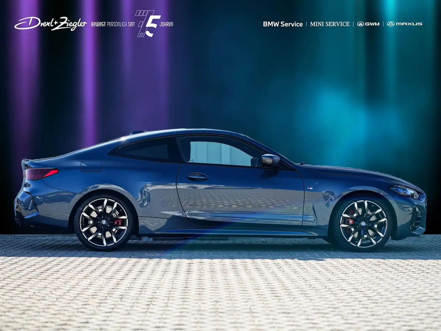 BMW 420 d Coupe M-Sport PRO AHK ACC HeadUp KoZg 360° Bleu - 2