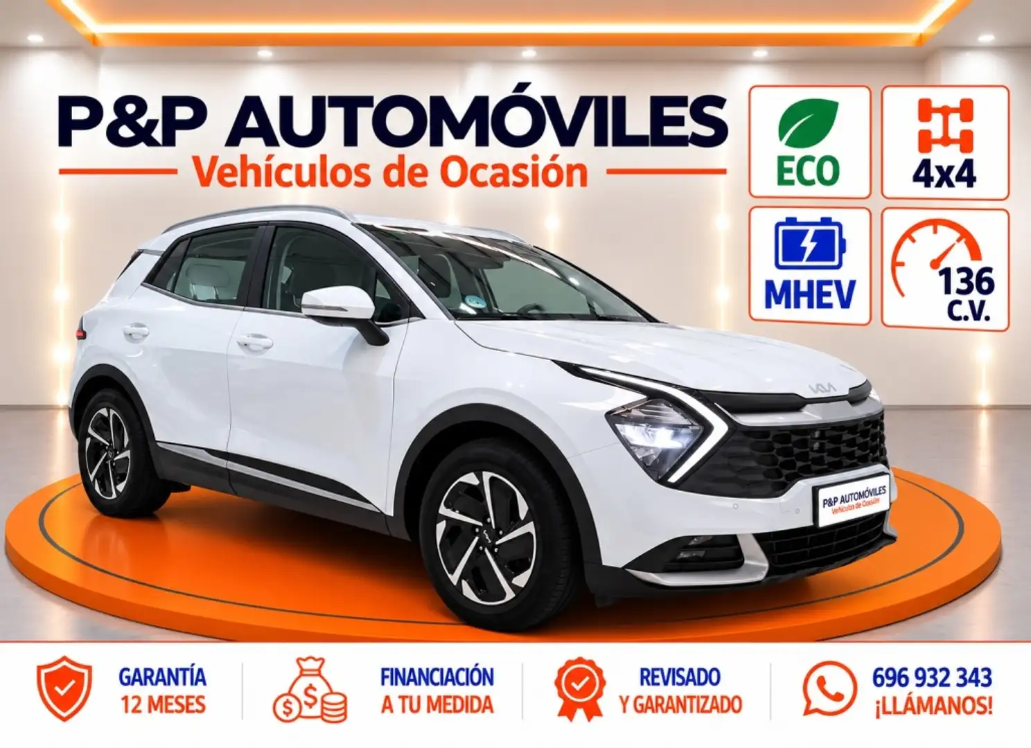 Kia Sportage 1.6 CRDi MHEV Business 4x4 136 Blanco - 1
