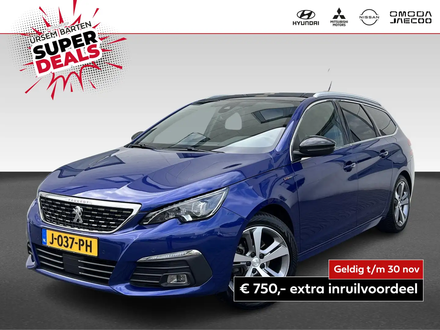Peugeot 308 SW 1.2 PureTech GT-line | automaat | panoramadak Blauw - 1