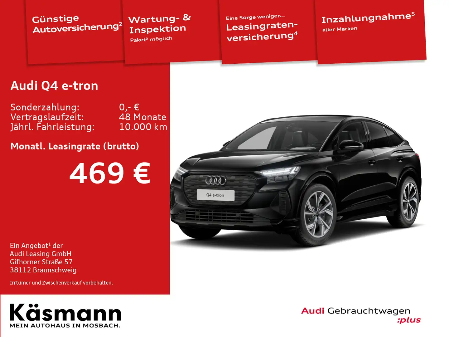 Audi Q4 e-tron Sportback 45 qu S line AHK HUD 360° Schwarz - 2