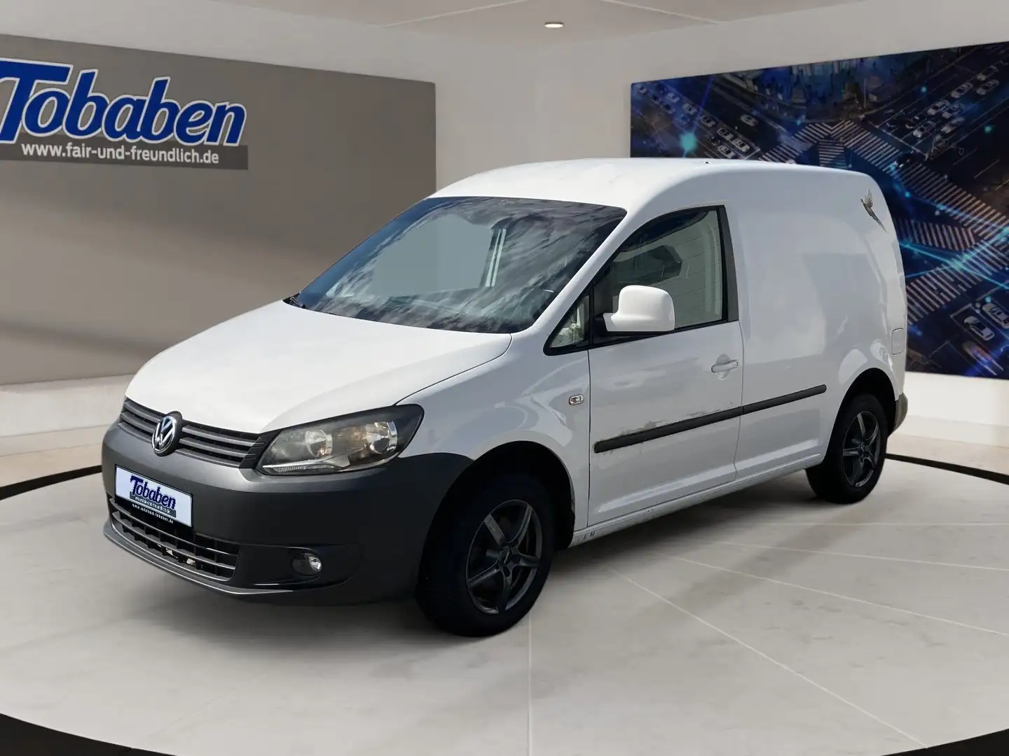 Volkswagen Caddy 1.6 TDI BMT Kasten Trendline + AHK + Klima Blanc - 1