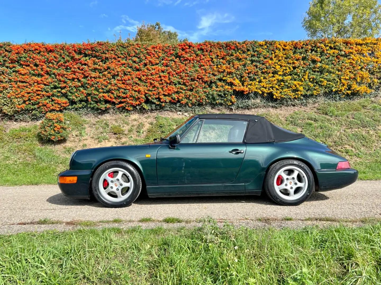 Porsche 964 Carrera 4 Cabrio Manuale Yeşil - 2