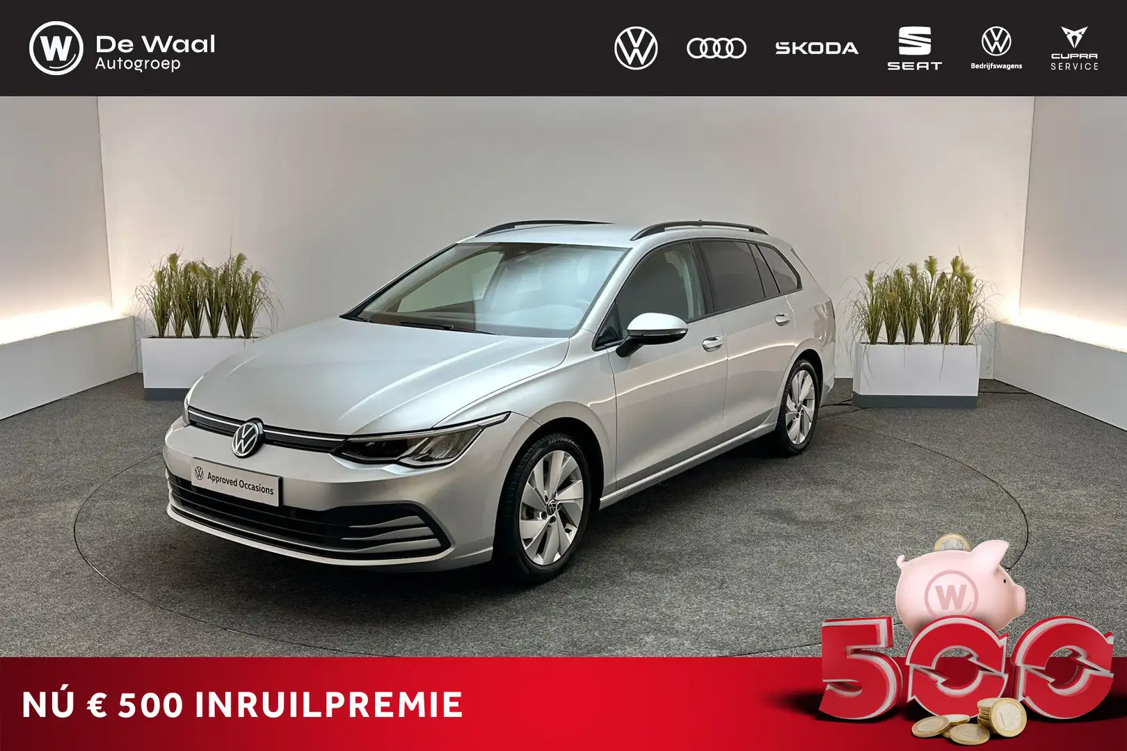 Volkswagen Golf Variant 1.0 eTSI 110pk DSG Life | Navigatie, Adaptive Crui Gris - 1