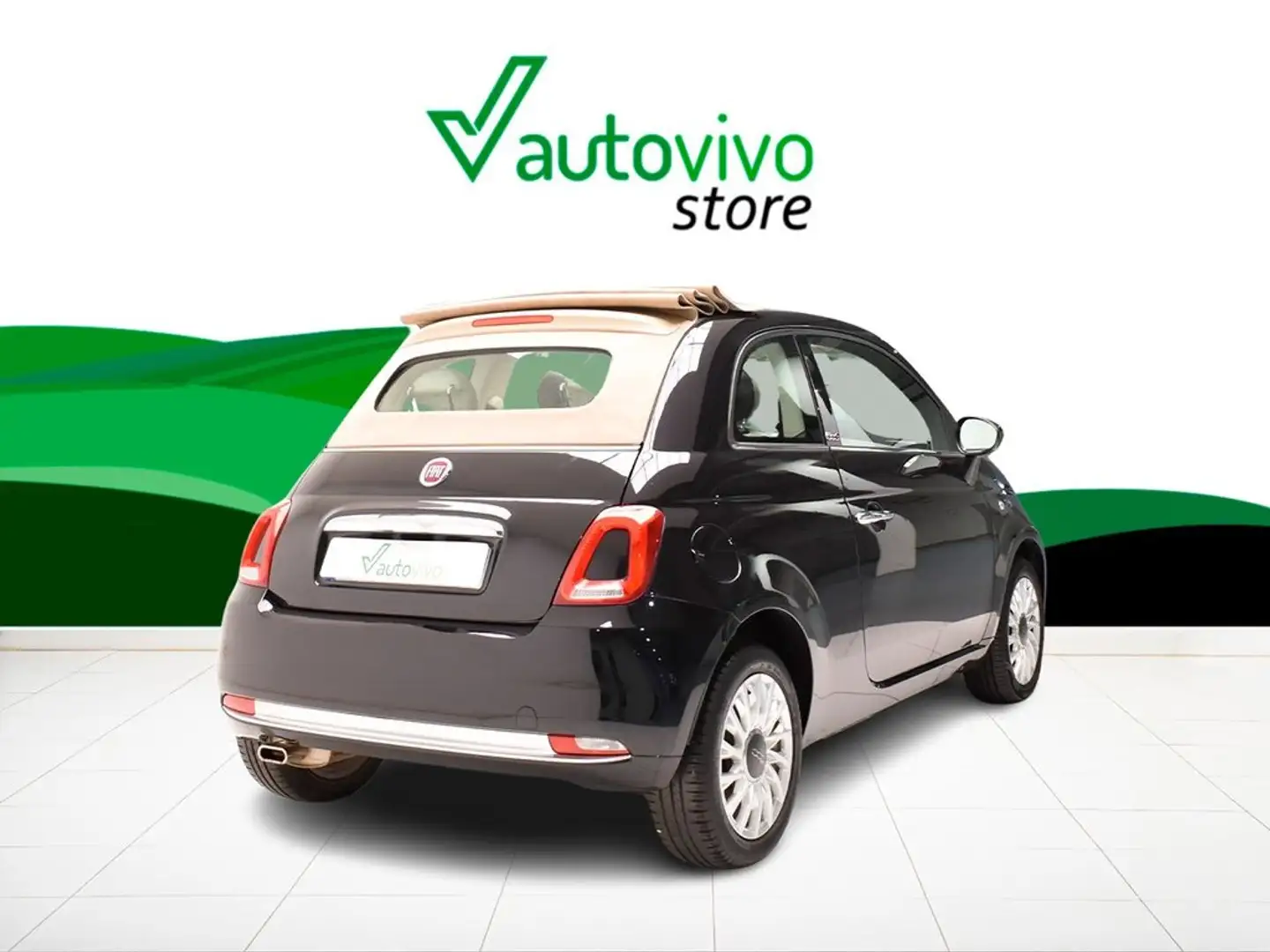 Fiat 500 CABRIO LOUNGE 1.2 69 CV 2P Nero - 2
