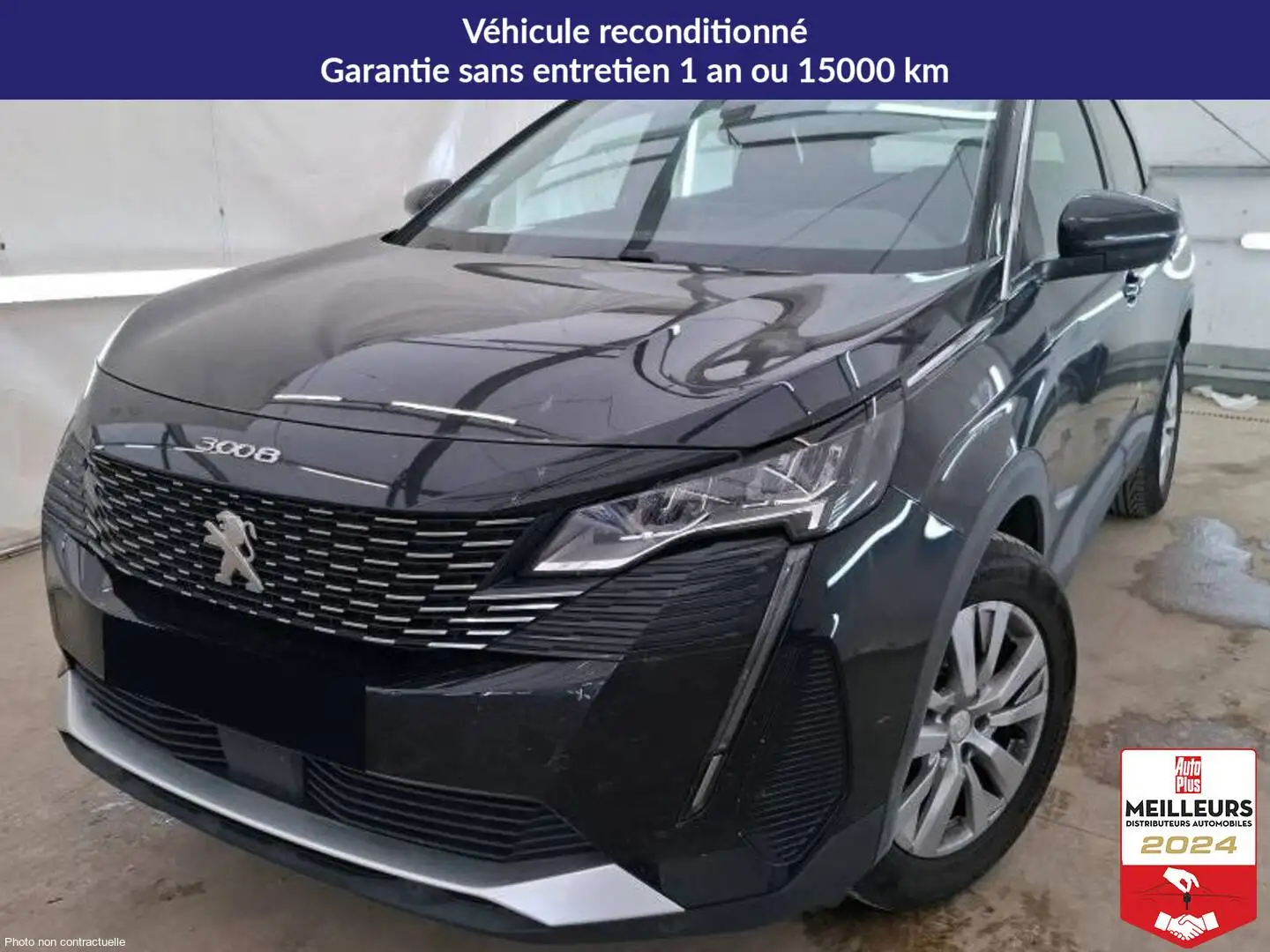Peugeot 3008 Puretech 130 EAT8 Active +GPS +Caméra Noir - 1