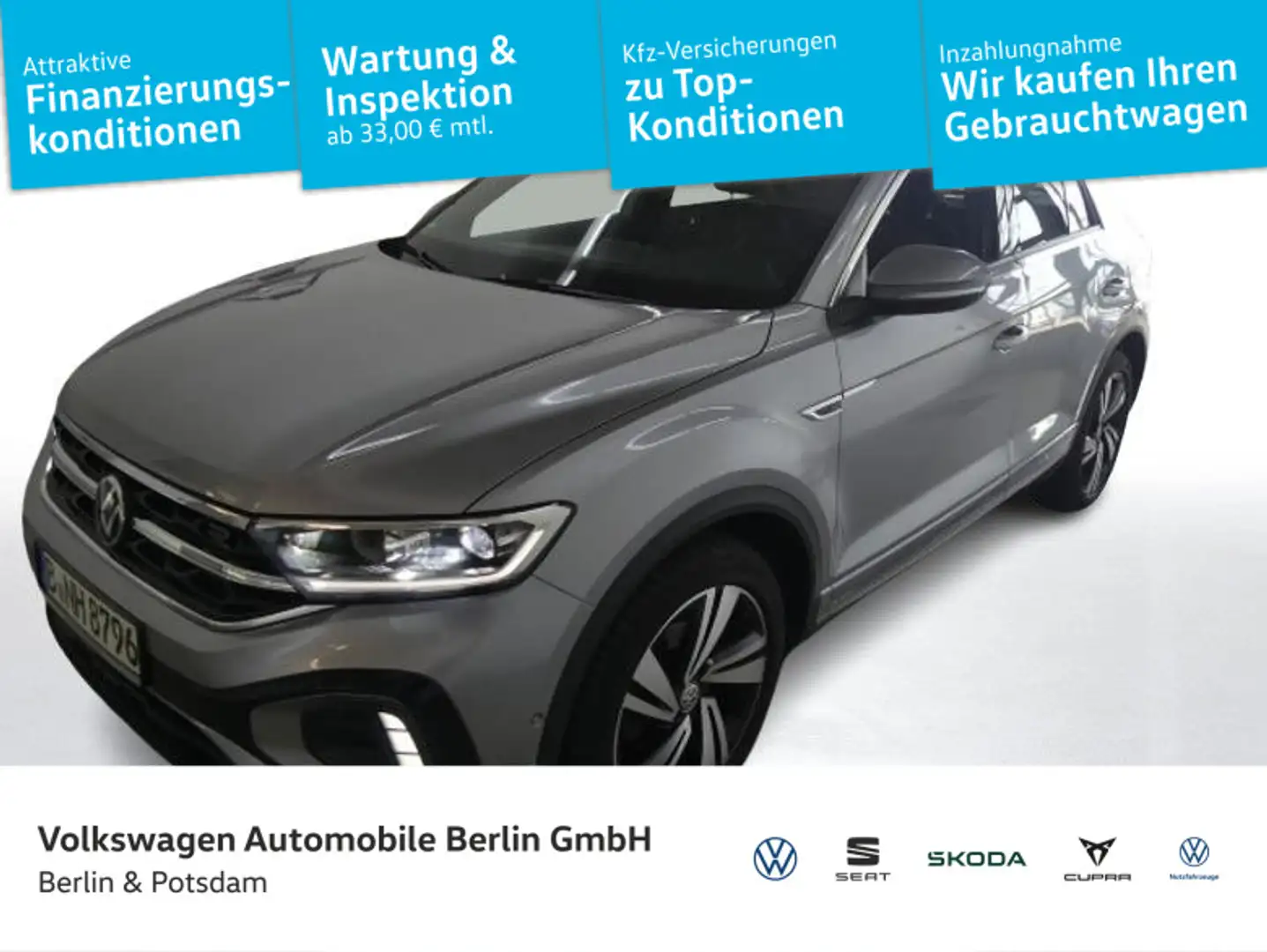 Volkswagen T-Roc 1.5 TSI DSG R-Line Navi LED ACC PDC SHZ Silber - 1