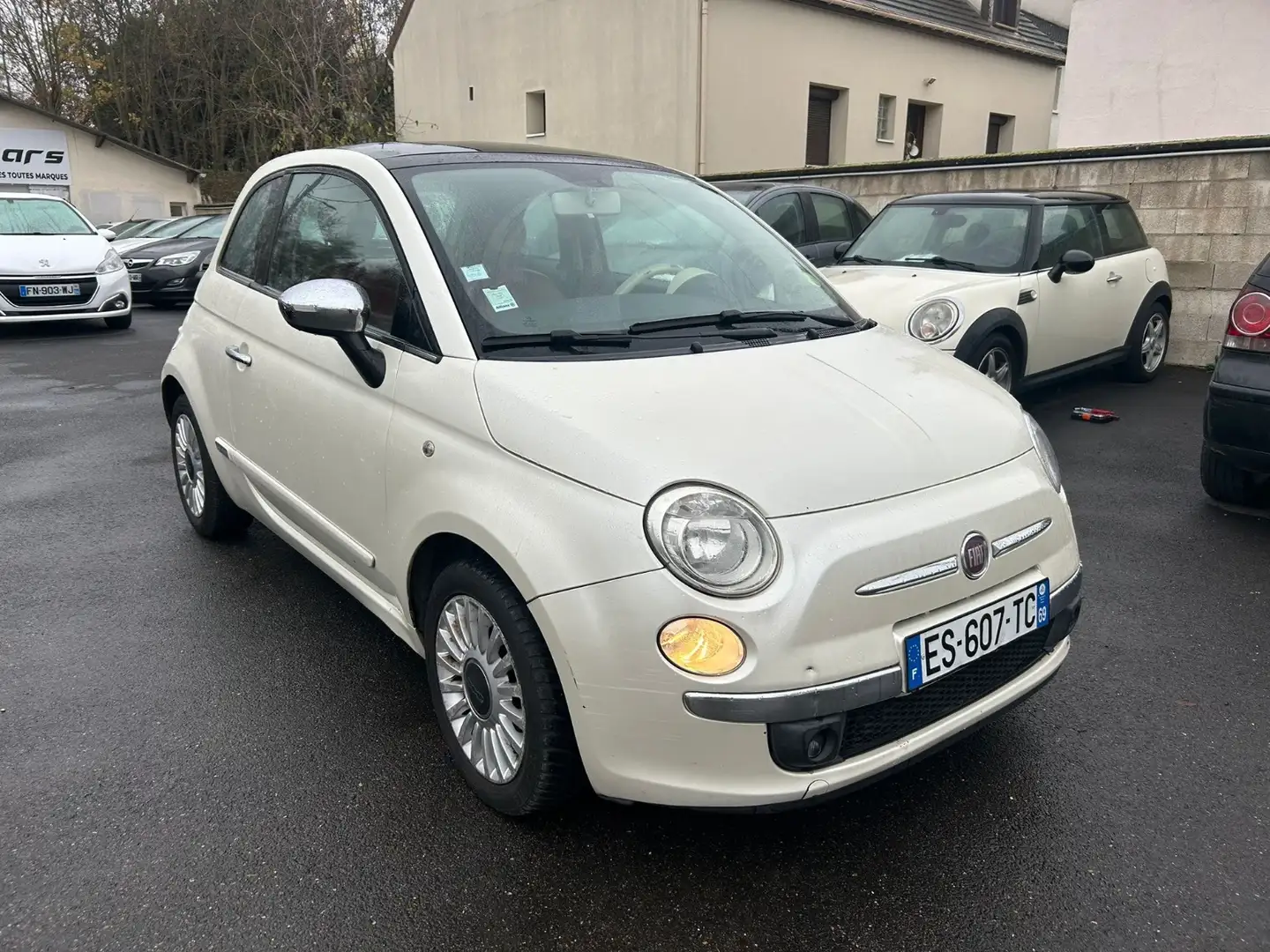 Fiat 500 500 1.2 8V 69 ch Lounge Blanc - 2