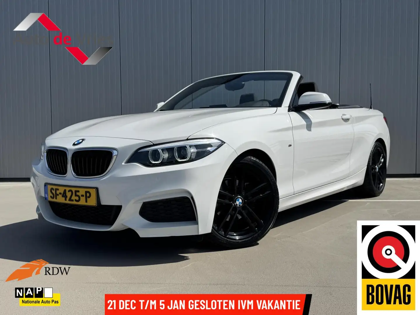 BMW 218 2-serie Cabrio 218i Executive M-Sport|Navi|NL-Auto Weiß - 1