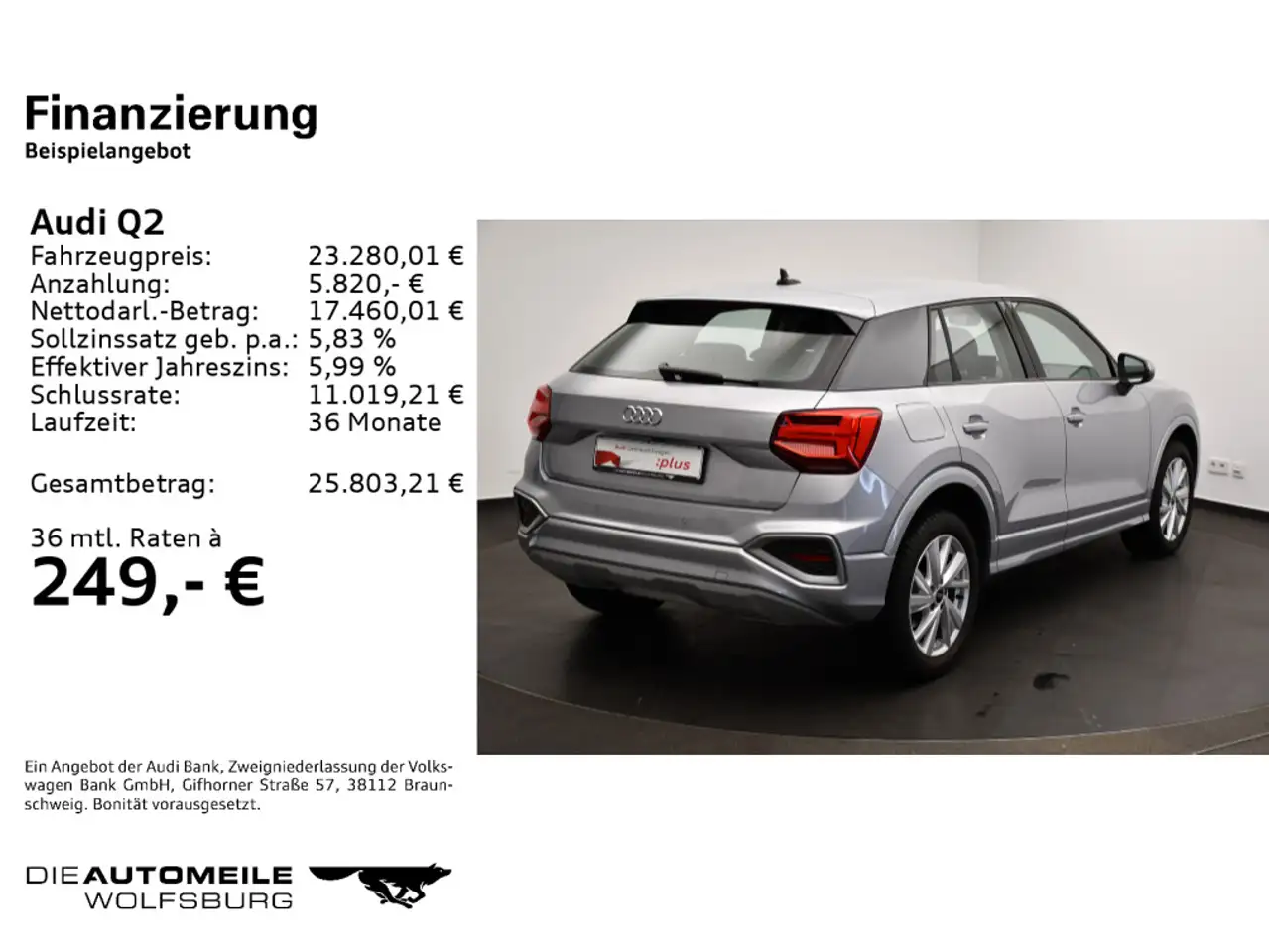 Audi Q2 35 TFSI S-tronic advanced Rückfahrkam/LED, миниатюра 2