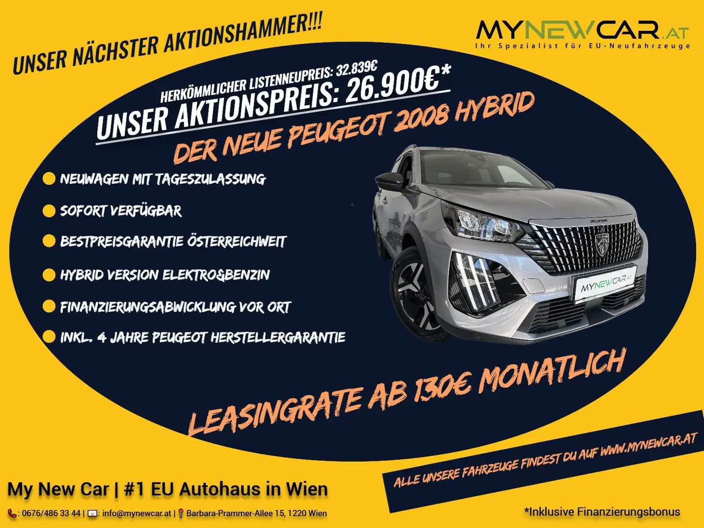 Peugeot 2008 Allure Hybrid 145 e-DCS6 | 4 Jahre Garantie! Gris - 2