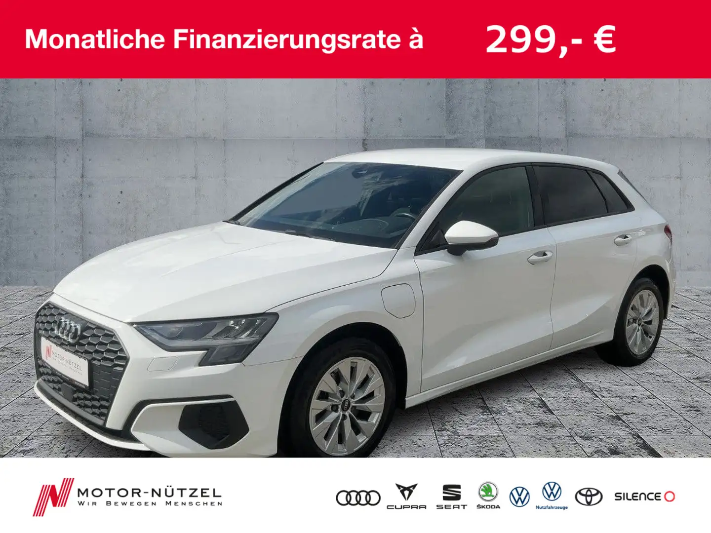 Audi A3 40 TFSI e S-TR PDC+GRA+DAB+SHZ+LM Weiß - 1