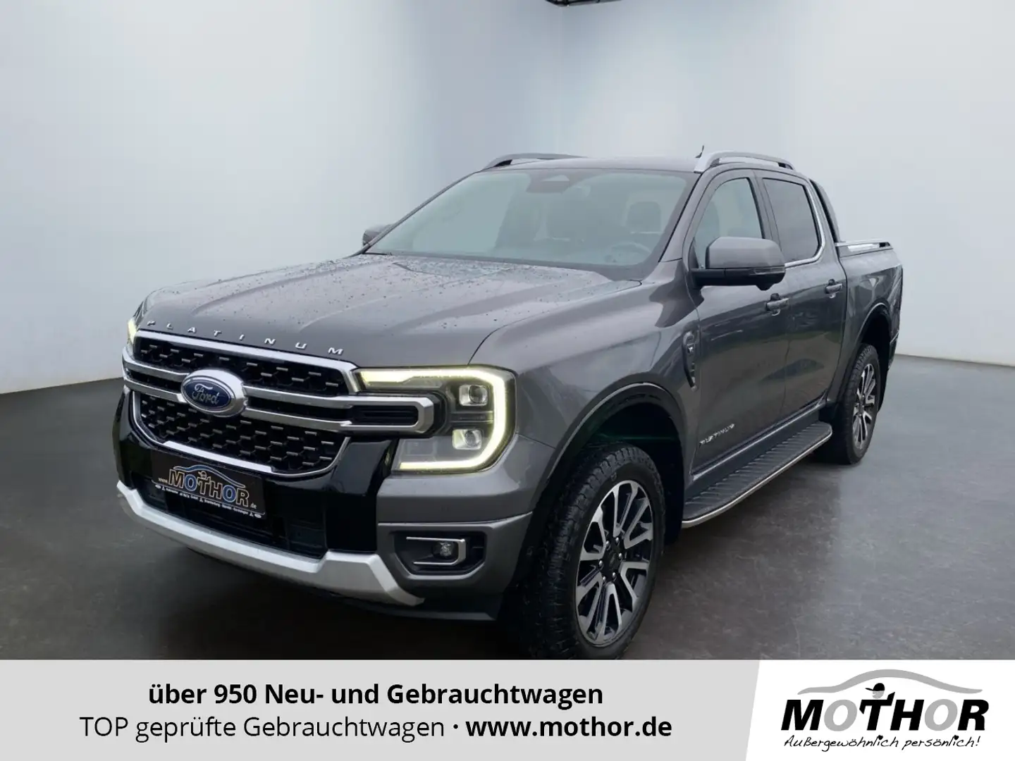 Ford Ranger Platinium 3.0 Ecoblue 4WD ACC KAM360 B&O Gris - 1