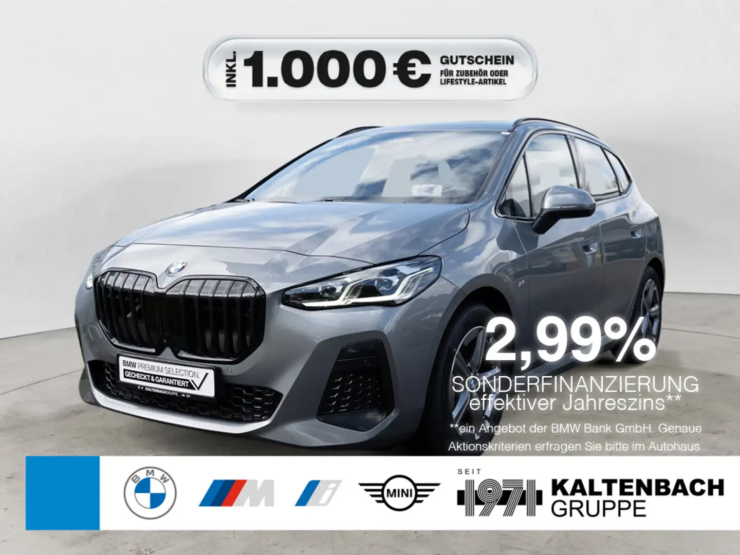 BMW 223 Active Tourer xDrive M-Sport AHK PANO LED Gris - 1