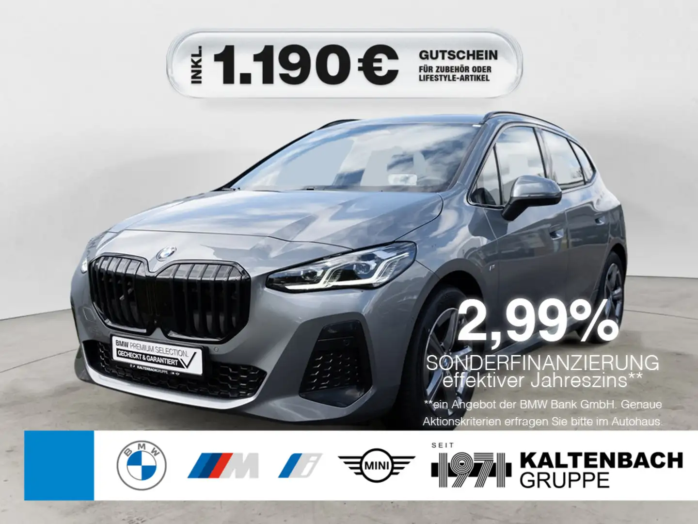 BMW 223 Active Tourer xDrive M-Sport AHK PANO LED Grijs - 1