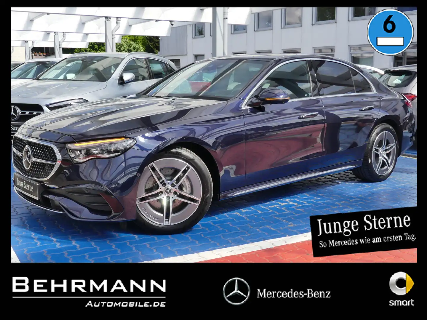 Mercedes-Benz E 220 E 220d AMG ++360°Kam+Distronic+AHK+Superscreen++ Blau - 1
