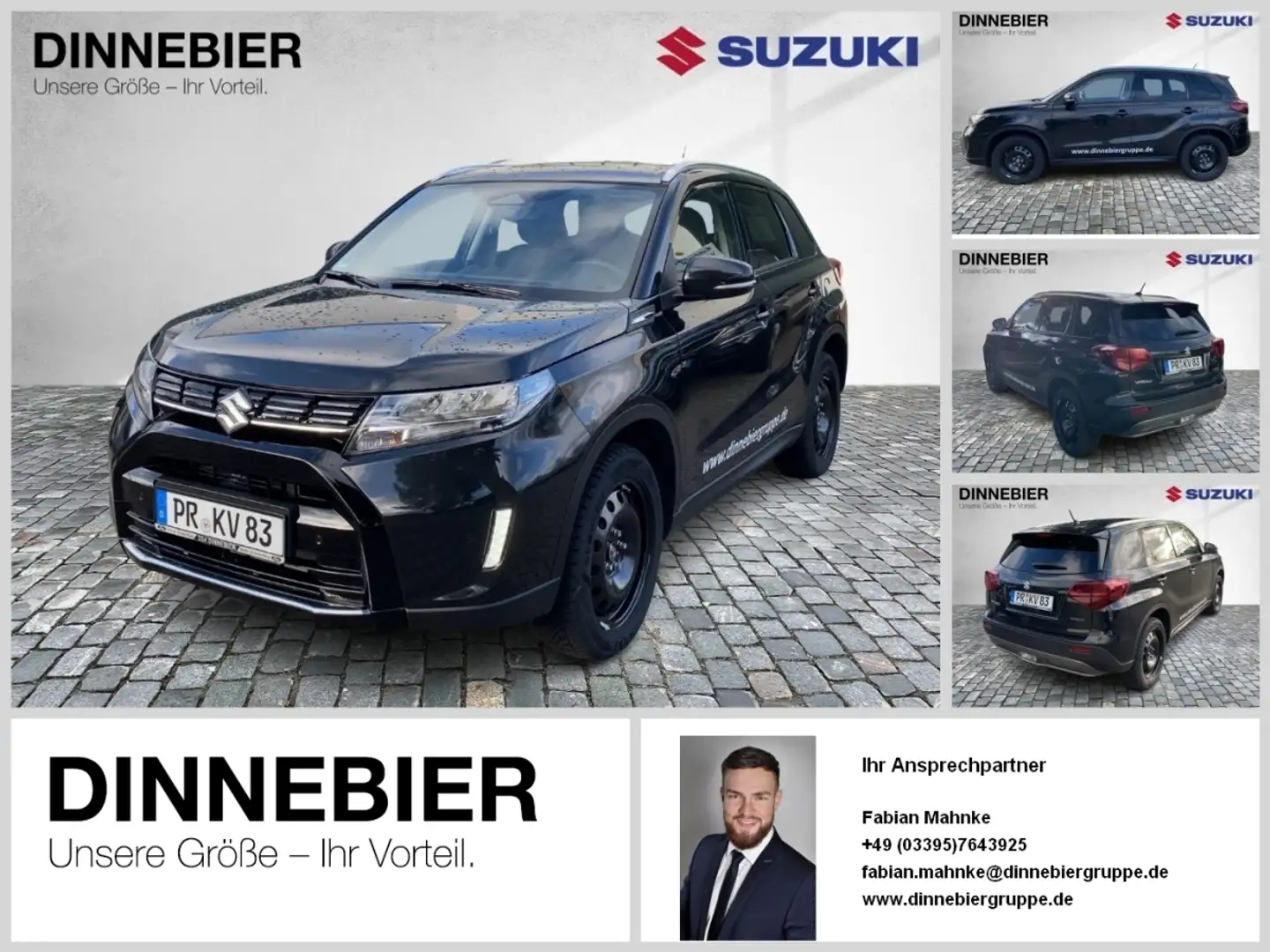 Suzuki Vitara 1.5 COMFORT+ AGS LED+ACC+PANO+CarPlay Schwarz - 1