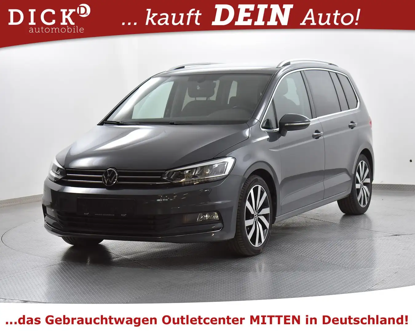Volkswagen Touran 2.0d Highl NAV+LED+KAM+ACC+AHK+MASSAG+18" Gris - 2