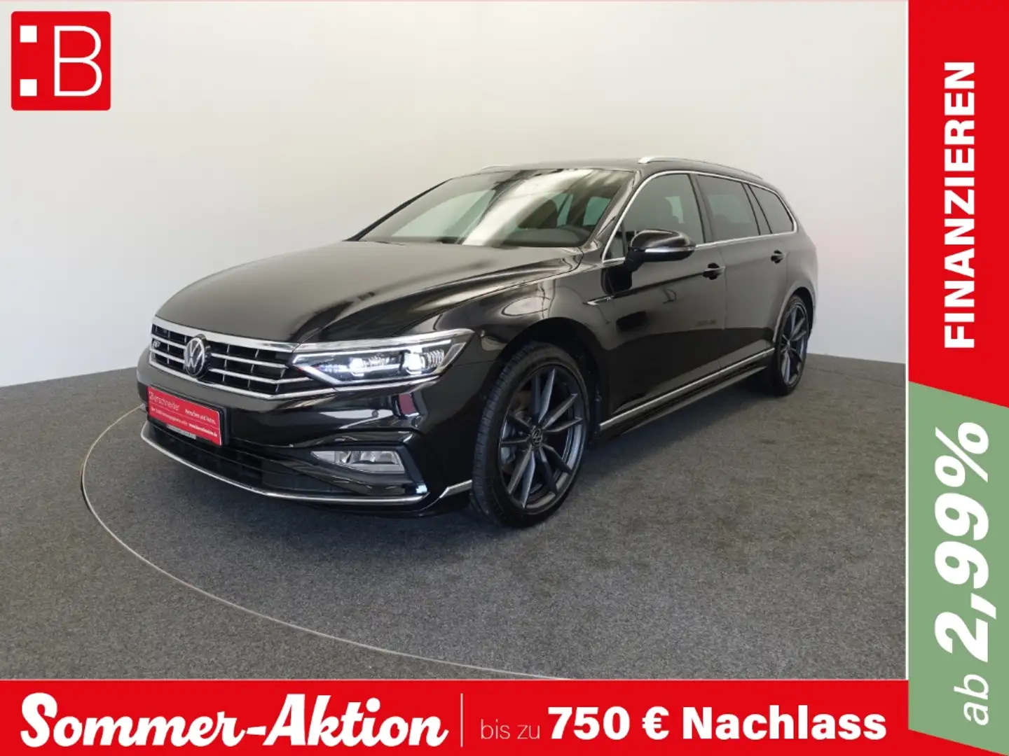 Volkswagen Passat Variant 2.0 TDI DSG R-Line IQ-LIGHT COCKPIT PRO 19 UMGEBUN Schwarz - 1