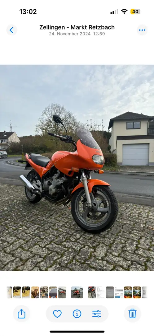 Yamaha XJ 600 Elektrostarter, Scheibenbremse vorne und hinten Portocaliu - 1